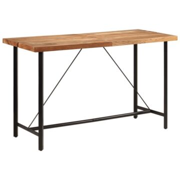 Vidaxl Bar Table 180x70x107 Cm Solid Wood Acacia And Iron