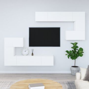 Vidaxl Wall-mounted Tv Cabinet White Engineered Wood