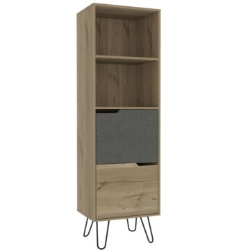 Manhattan Tall Bookcase, With 2 Doors