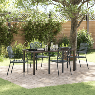 Vidaxl 5 Piece Garden Dining Set Anthracite Steel