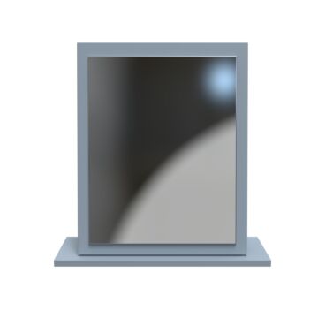 Contrast Small Desktop Mirror In Denim Blue