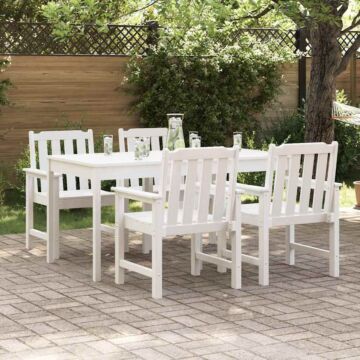 Vidaxl Garden Dining Chairs 4 Pcs White 65,5x55,5x88 Cm Hdpe