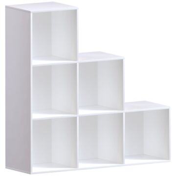 Vida Designs Durham 6 Cube Storage Unit, White & Cube Storage Basket, Set Of 3, White