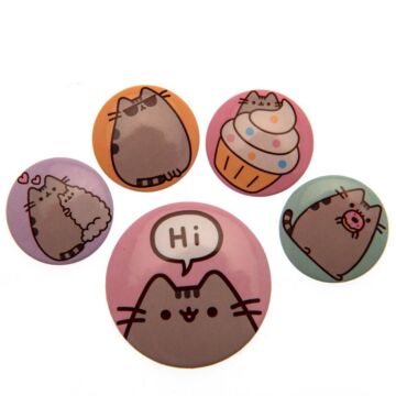 Pusheen Hi Button Badge Set