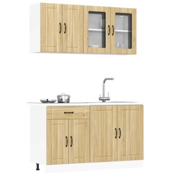 Vidaxl 4 Piece Kitchen Cabinet Set Kalmar Sonoma Oak Engineered Wood