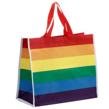 Rainbow Flag Recycled Plastic Bottles Rpet Reusable Shopping Bag