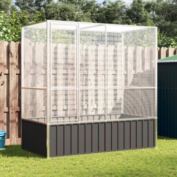 Vidaxl Aviary Silver 210.5x107x212 Cm Steel
