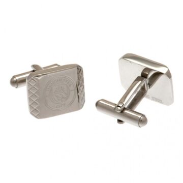 Manchester City Fc Stainless Steel Patterned Cufflinks