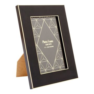 Black And Gold Edged Photo Frame 4 X 6"