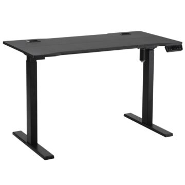 Vinsetto Electric Height Adjustable Standing Desk, 120 Cm X 60 Cm Memory Preset Stand Up Workstation For Home, Office, Black