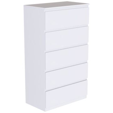 Vida Designs Denver 5 Drawer Chest, White