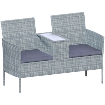 Garden Vida Vienna Love Seat, Grey