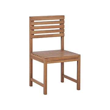 Balcony 1-seat Section Acacia Wood Chair Small Patio Weather Resistant Beliani