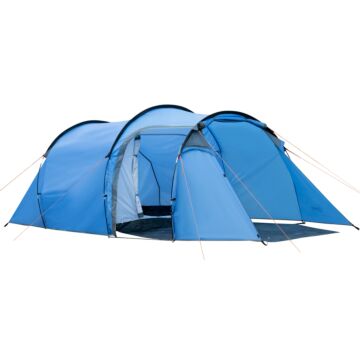 Outsunny 2-3 Man Tunnel Tents W/ Vestibule Camping Tent Porch Air Vents Rainfly Weather-resistant Shelter Fishing Hiking Festival Shelter Home