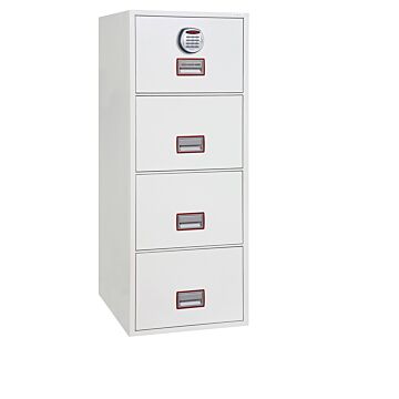 Phoenix World Class Vertical Fire File Fs2254e 4 Drawer Filing Cabinet With Electronic Lock