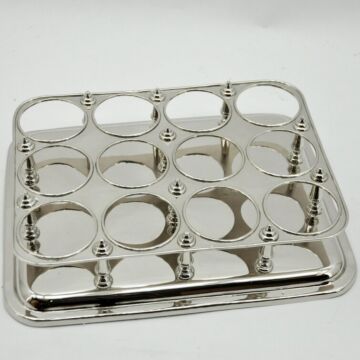 49cm Nickle Plated Bottle Stand