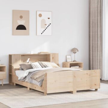 Vidaxl Bed Frame Without Mattress 150x200 Cm King Size Solid Wood Pine