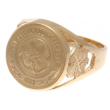 Celtic Fc 9ct Gold Crest Ring Small