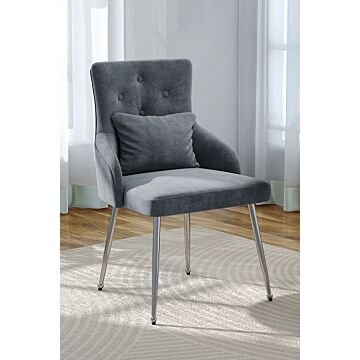 Velvet Tufted Dining Chair With Cushion