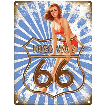 Small Metal Sign 45 X 37.5cm Automotive Highway 66