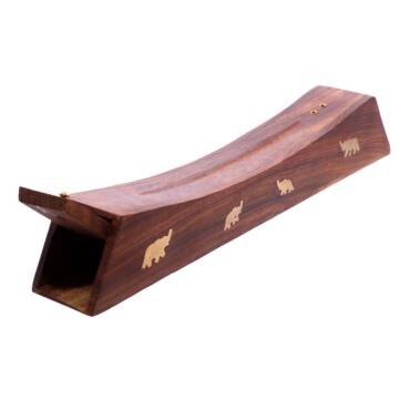 Decorative Sheesham Wood Incense Stick Elephant Box