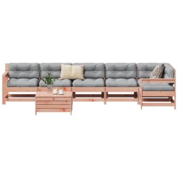 Vidaxl 7 Piece Garden Sofa Set Solid Wood Douglas Fir