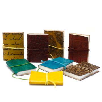 Mini Assorted Leather Notebook (4x3