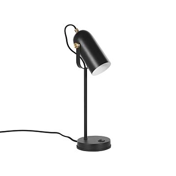 Desk Lamp Black Metal 48 Cm Spotlight Shade Adjustable