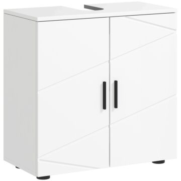 Kleankin Under Sink Cabinet With Shelf - White