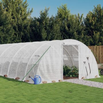 Vidaxl Greenhouse With Steel Frame White 24 M² 6x4x2 M