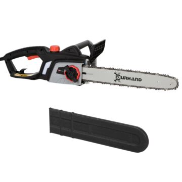 Durhand 1600w Electric Chainsaw With Double Brake, Tool-free Chain Tensioning, 40cm Guide Bar And Chain Power Saw To Cut Wood, Auto Chain Lubrication