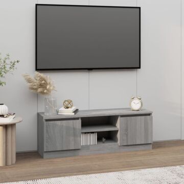 Vidaxl Tv Cabinet With Door Grey Sonoma 102x30x36 Cm