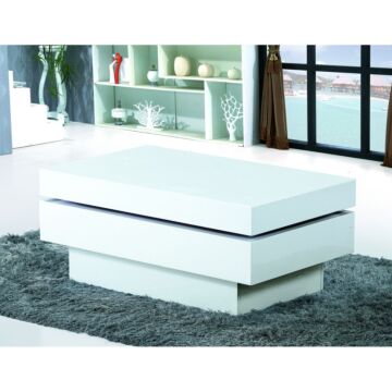 Preston White High Gloss Movable Coffee Table