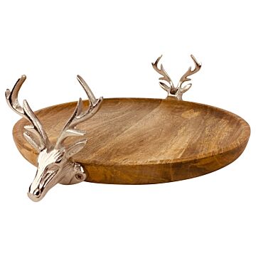 Wooden Stag Tray 33.5cm