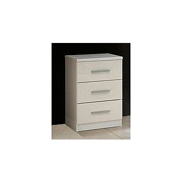 Topline Bedside 3 Drawer Black