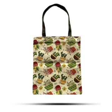 Classic Tote Zipper Bag (caktus Motiff) 40x34cm