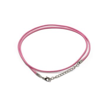 Waxed Pendant Cord - 2mm X 55cm - Assorted - Pink 102