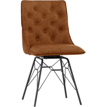 Studded Back Chair With Ornate Legs