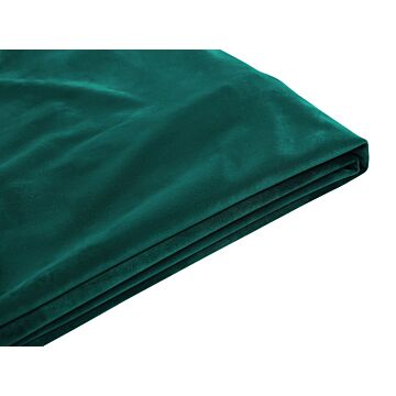 Bed Frame Cover Green Velvet For Bed 160 X 200 Cm Removable Washable Beliani
