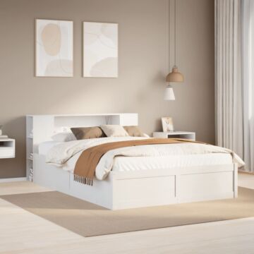 Vidaxl Bed Frame Without Mattress White 120x190 Cm Small Double Solid Wood Pine