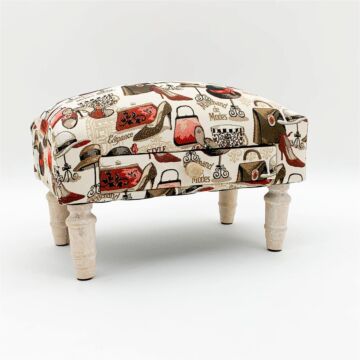 Ladies Fabric Footstool With Drawer