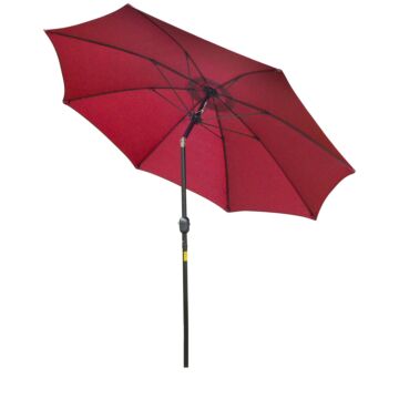Outsunny Φ2.6m Umbrella Parasol-red