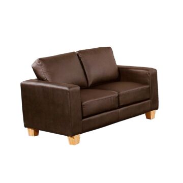 Chesterfield 2 Seater Sofa Pu Brown