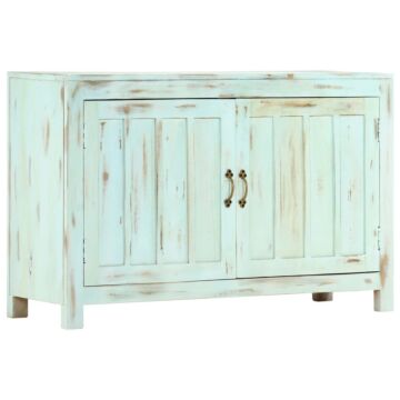 Vidaxl Sideboard Light Blue 110x35x70 Cm Solid Mango Wood