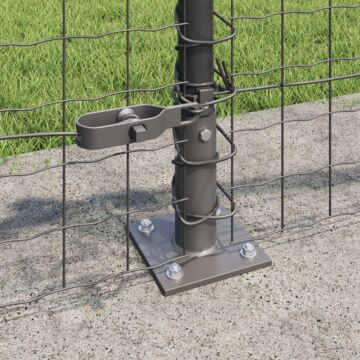 Vidaxl Fence Posts Set Of 52 Grey Concrete 3.2 X 3.2 X 70 Cm Durable