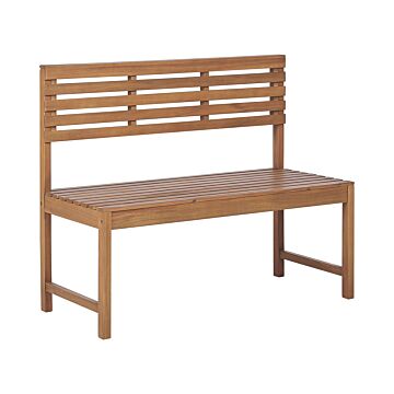 Outdoor Bench Acacia Wood 50 X 110 Cm 2 Seater Small Patio Weather Resistant Beliani