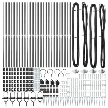 Vidaxl Fence Posts With Spike 26 Pcs Ø32 Mm 180 Cm Galvanised Steel