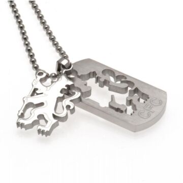 Chelsea Fc Cut Out Lion Dog Tag & Chain