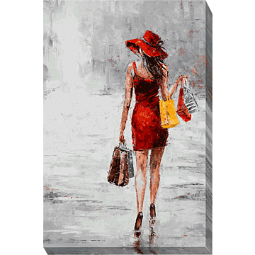 City Shopping Ii By Jolanata Kowalik - Canvas Print
