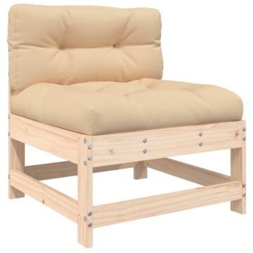 Vidaxl 3 Piece Garden Lounge Set With Cushions Solid Wood